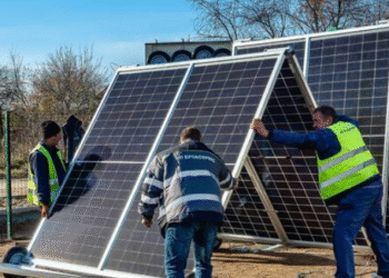 Потужне джерело освітлення: на Київщині встановлюють сотню сонячних панелей, — ФОТО